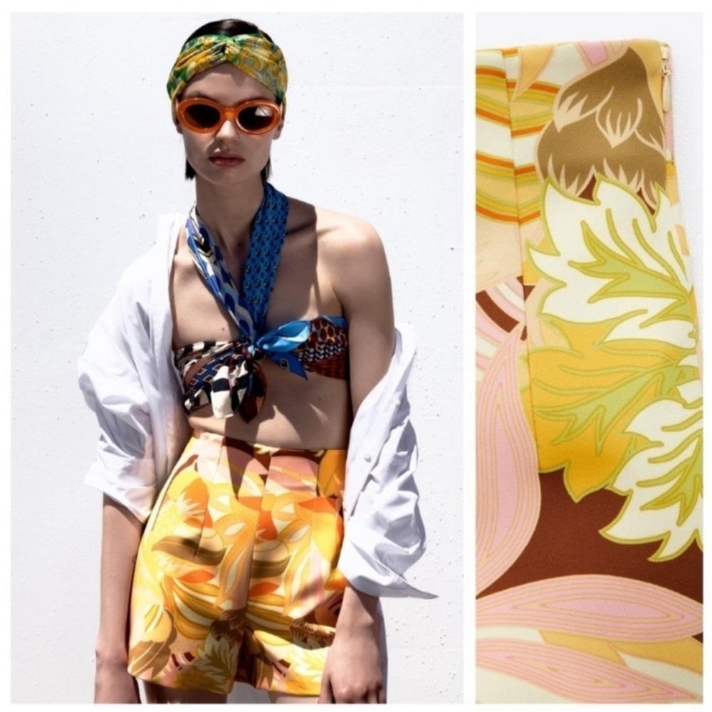 Zara Multicolor Floral Women Shorts
